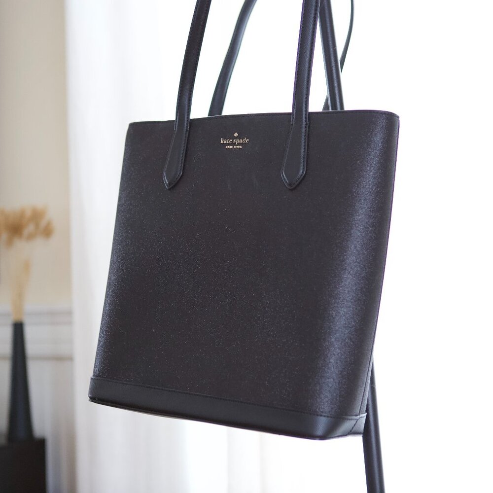 Kate Spade New York Jana Shimmery Black Tote Bag - Picture 6 of 15
